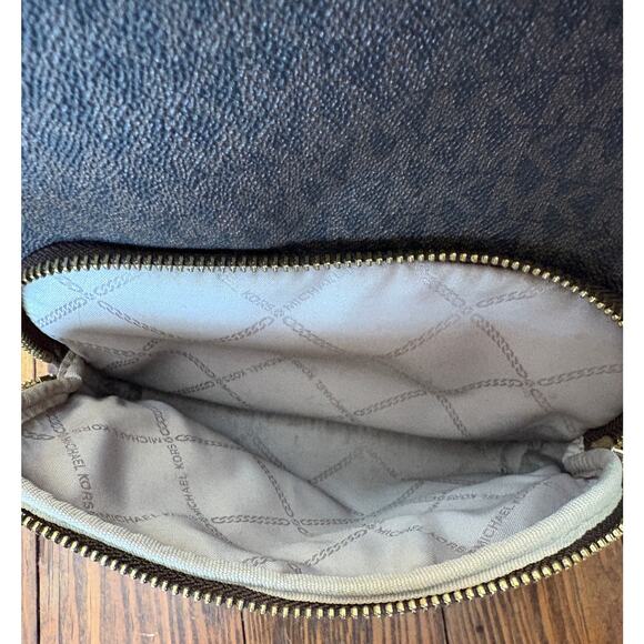 Michael Kors Erin Ladies Brown Signature Faux Leather Backpack Bag - Picture 7 of 10